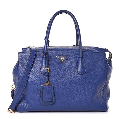 prada daino tote blue|real real Prada vitello daino.